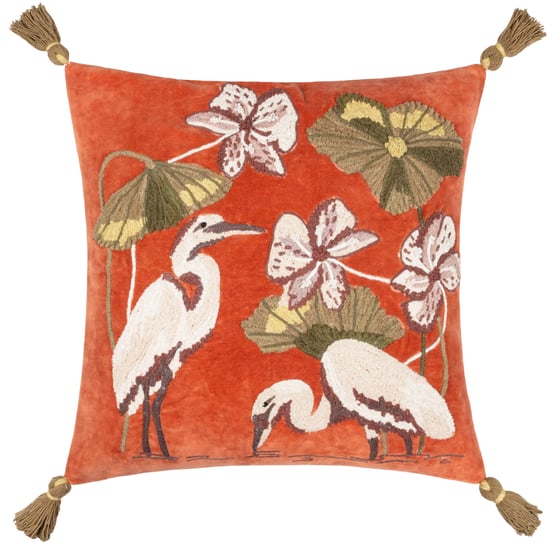 Wylder Tropics Kushiro Embroidered Velvet Feather Filled Cushion
