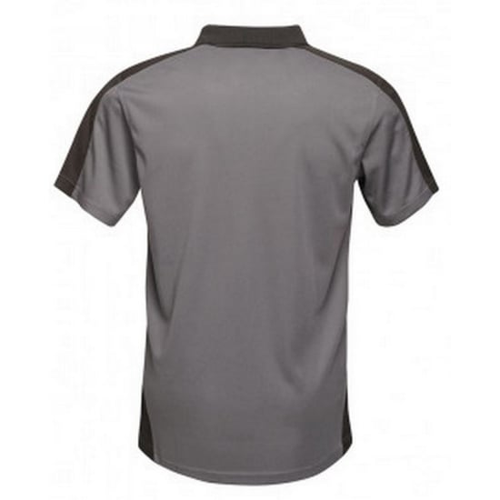 Regatta Contrast Coolweave Pique Polo Shirt (Seal Grey/Black)