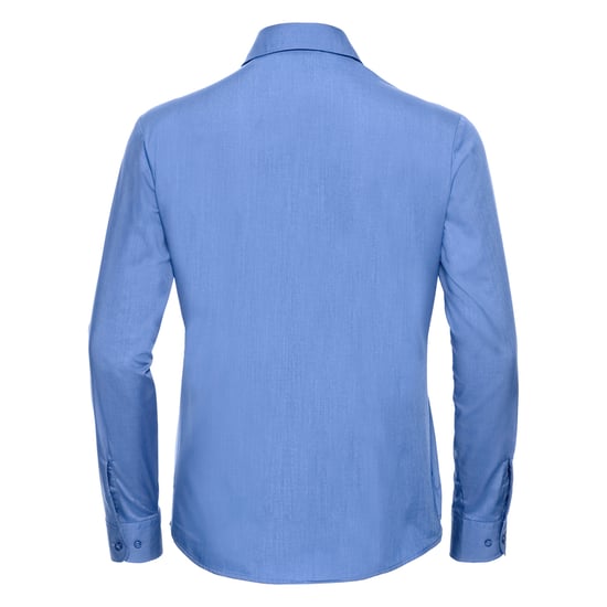 Russell Collection Dames/Dames Klassiek Polycotton Easy-Care Shirt met Lange Mouwen (Bedrijfsblauw) - Image 2