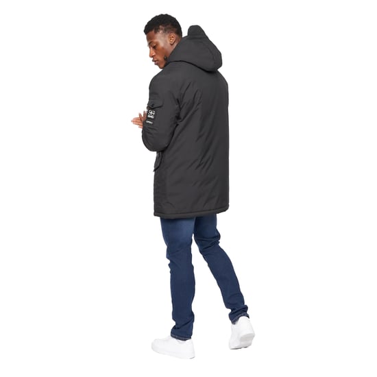 Crosshatch Mens Legender Parka (Black) - Image 2