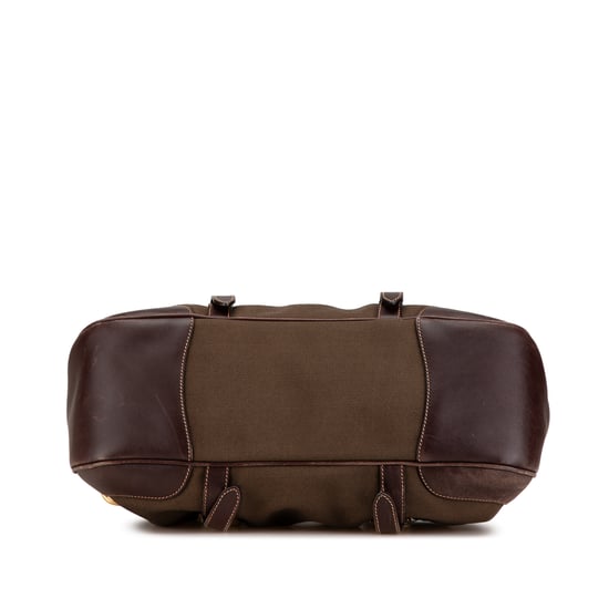 Vintage Prada Canapa Logo Satchel Brown - Image 3