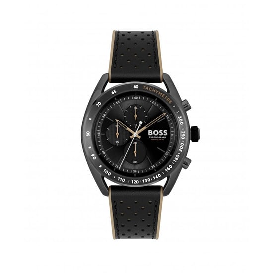 BOSS Center Court Mens Leather Strap Watch - Image 1