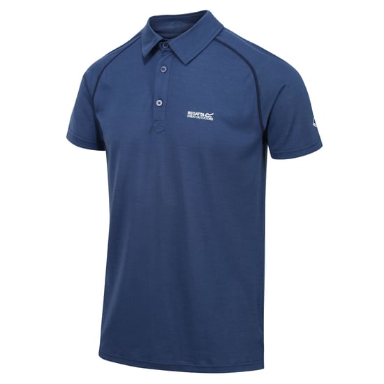 Regatta Mens Kalter Short-Sleeved Polo Shirt (Dark Denim) - Image 4
