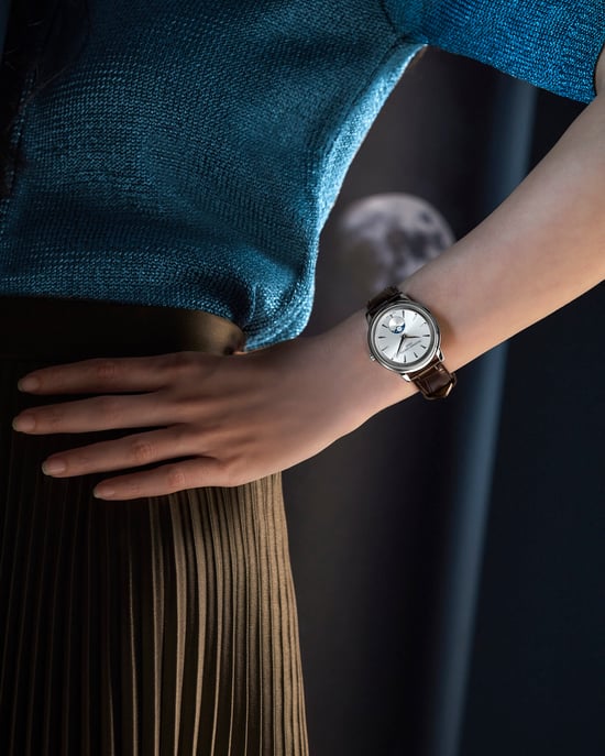 Frédérique Constant Moneta Moonphase Unisex Horloge Bruin FC-206S3S6 - Image 6