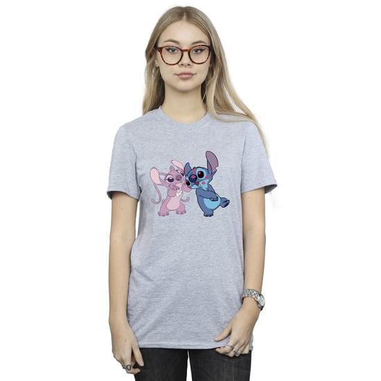 Disney Dames/Dames Lilo & Stitch Kisses Katoenen Vriendje T-shirt (Sportgrijs) - Image 2