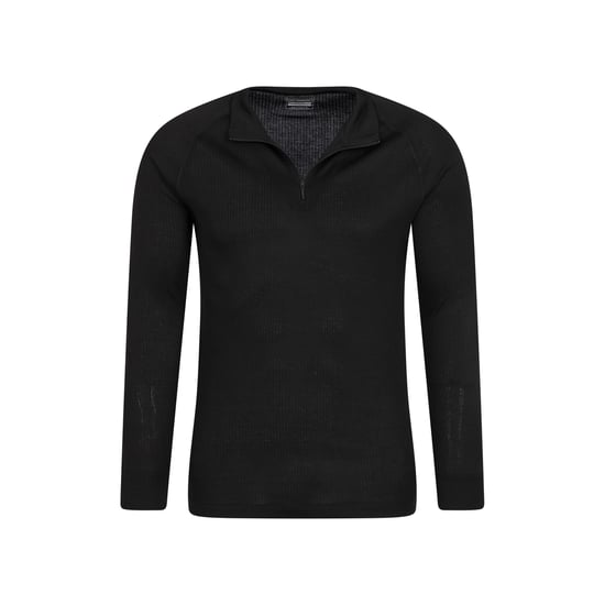 Mountain Warehouse Mens Talus Zip Neck Long-Sleeved Thermal Top (Black)