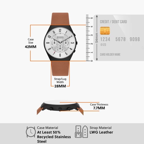 Skagen Grenen Chronograph Men's Brown Watch SKW6823