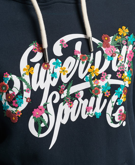 Superdry Script Style Floral Hoodie