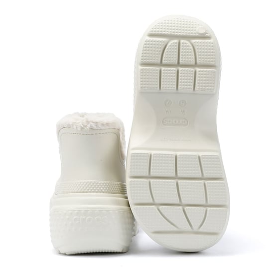 Crocs Stomp gevoerde korte dameslaars Off White - Image 4