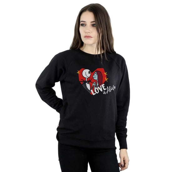 Disney Womens/Ladies The Nightmare Before Christmas Love Is Alive Sweatshirt (Black)