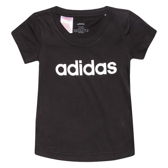 Girl's adidas Infant Linear T-Shirt in Black-White