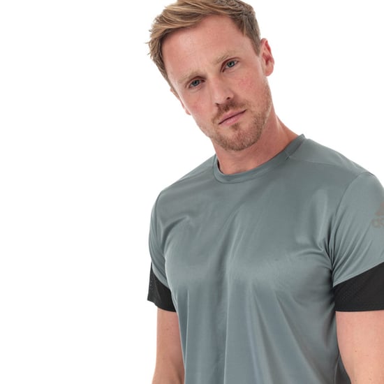 Men's adidas 25/7 Rise Up N Run Parley T-Shirt in Grey - Image 5