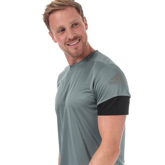 Men's adidas 25/7 Rise Up N Run Parley T-Shirt in Grey - Image 6