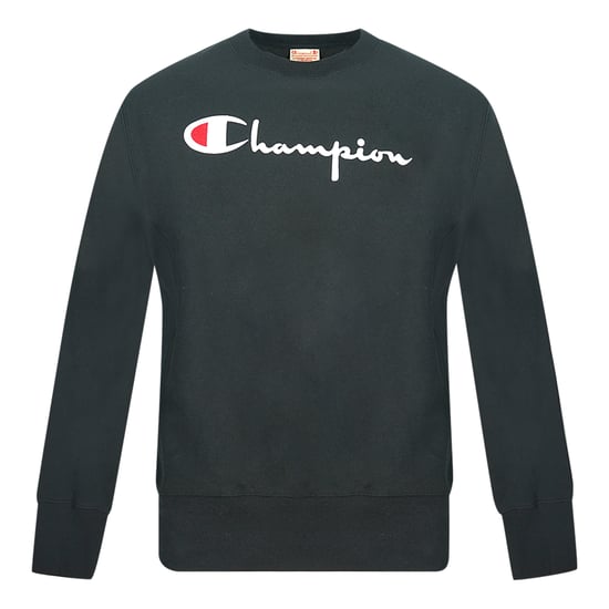 Champion Script Logo Black Sweatshirt - Image 1