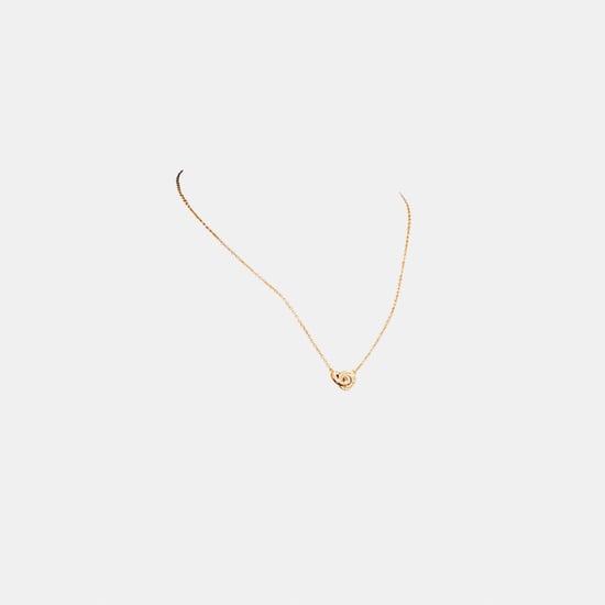 Interlocking Open Circle Pearl Pendant Necklace