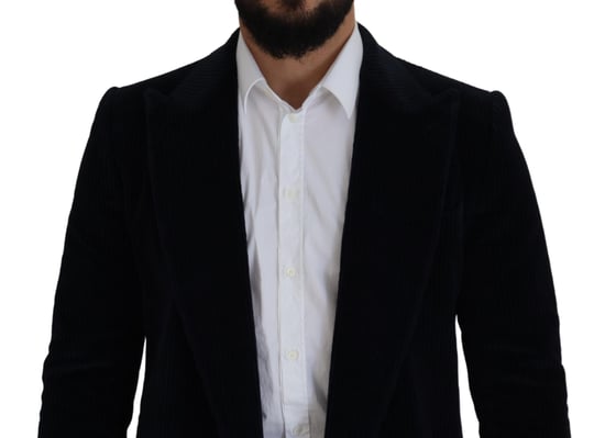 Dolce & Gabbana Svart Cotton Cardigan Lång Kappa Herr Herrjacka - Image 5