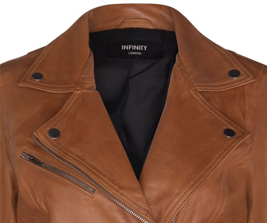 Classic Women's Brando Leather Biker Jacket from Loughton