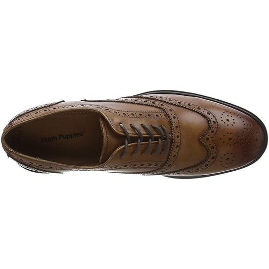 Hush Puppies Mens Santiago Leather Brogues (Tan)