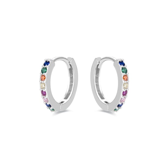 Luxenter valarys örhängen i 925 sterling silver och rodiumpläterad yta flerfärgade kubiska zirkonia - Image 2