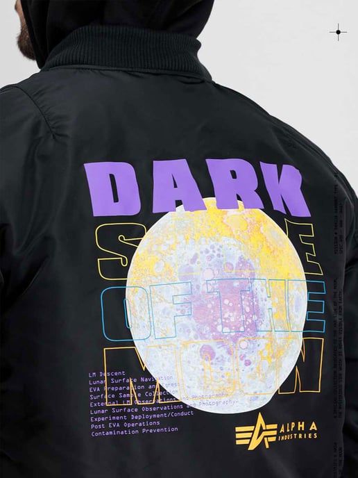 Alpha Industries Men's MA-1 VF Hood Dark Side Bomber Jacket in Black - Image 4