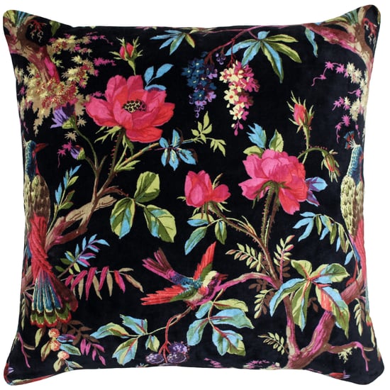 Paoletti Paradise Tropical Velvet Square Cushion Cover - Image 1