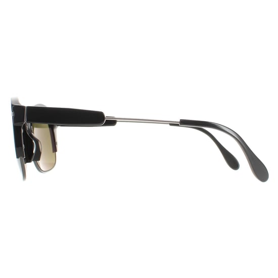 Serengeti Semi Rimless Womens Shiny Gunmetal Black  Polarized Green 555nm Vinita