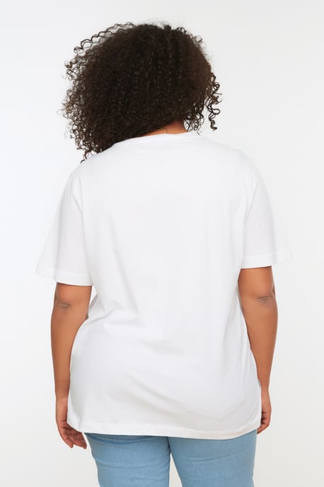 Cool Comfort Plus Size T-shirt i Vit - Image 5