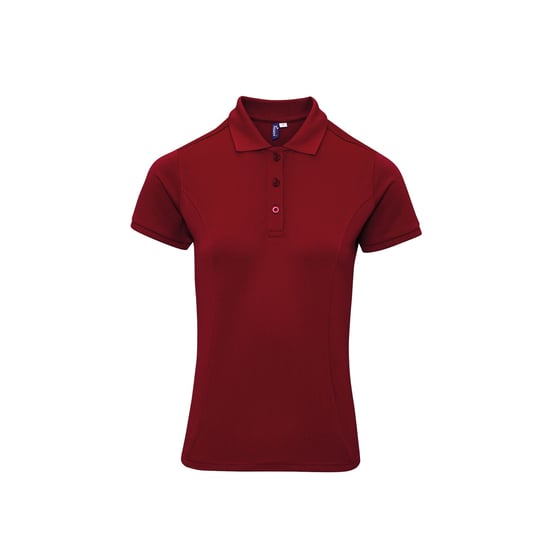 Premier Womens/Ladies Coolchecker Plus Piqu Polo With CoolPlus (Burgundy) - Image 1