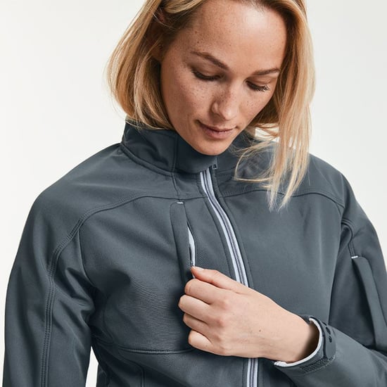 Russell Dames/dames Bionic Softshell Jacket (IJzergrijs) - Image 2