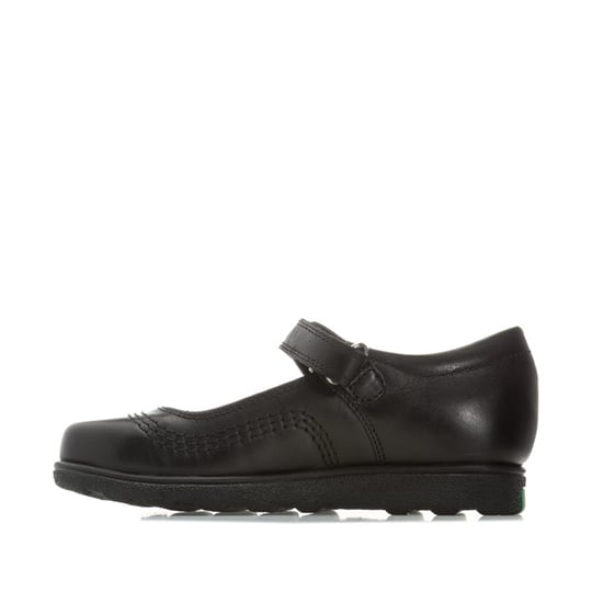 Girl's Kickers Fragma Pop Leather Shoes in Black - Image 5