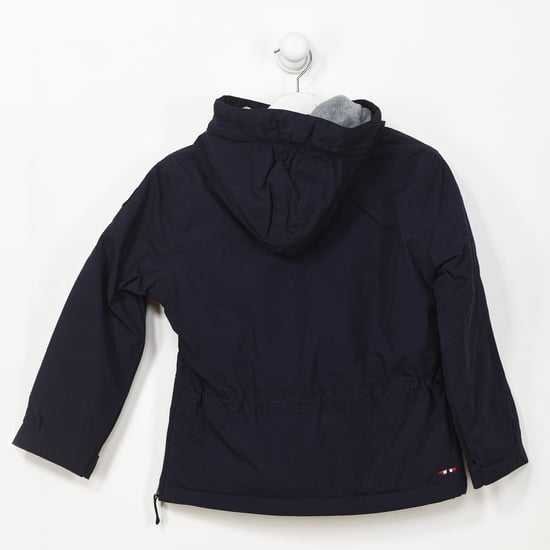 Boy's long-sleeved hooded jacket N0YGY8