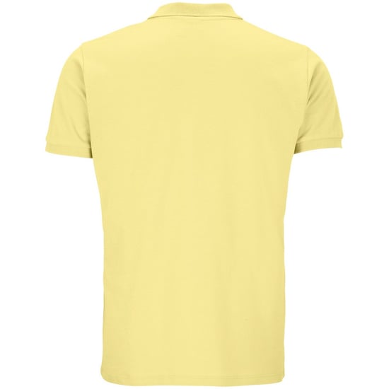 SOLS Mens Planet Piqué Organic Polo Shirt (Light Yellow)