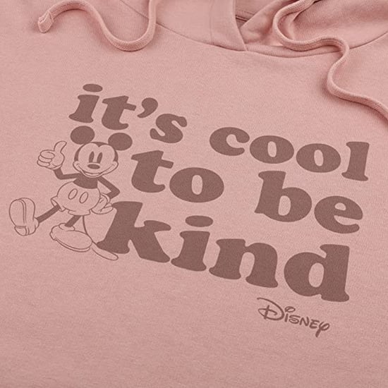 Disney Womens/Ladies Its Cool To Be Kind Mickey Mouse Hoodie (Dusky Pink)