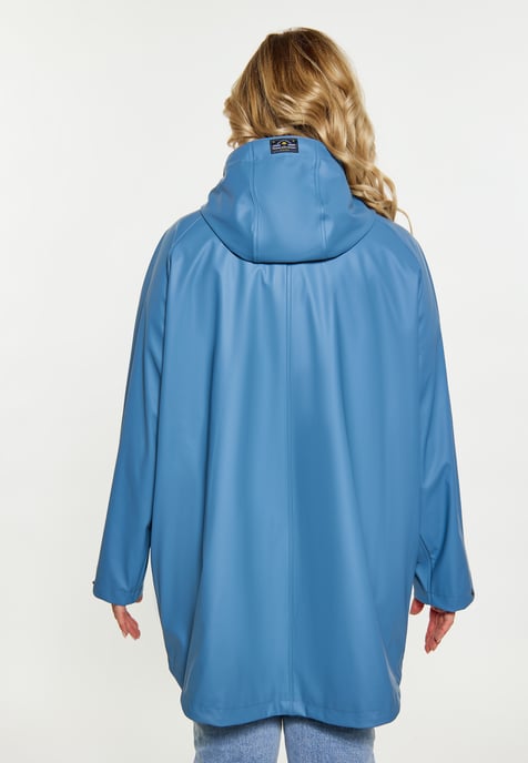 Schmuddelwedda Grote maat regenjas Dames Staalblauw - Image 4