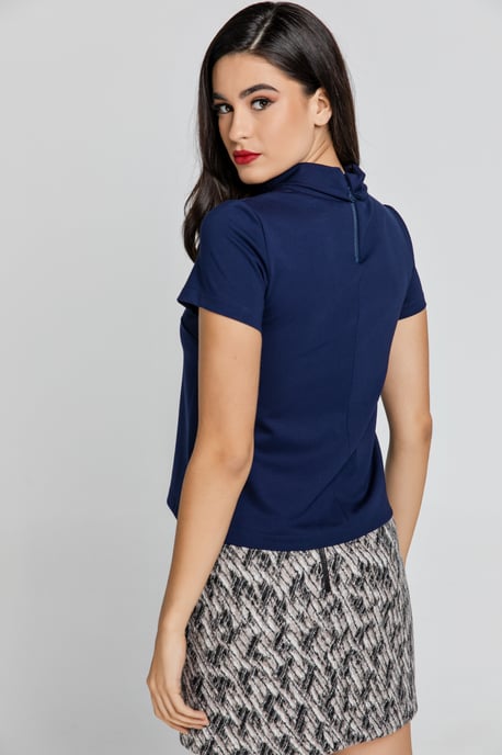 Short Sleeve Blue Top