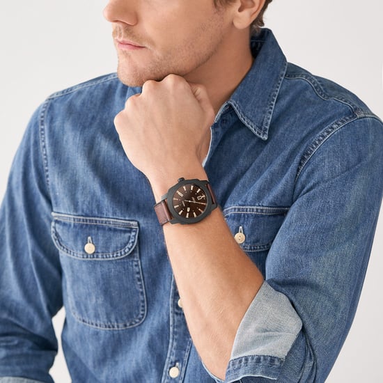 Fossil Machine Men's Brown Watch FS5972