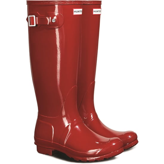 Hunter Original Tall Gloss Rubberen Rode Militaire Damesregenlaarzen - Image 1