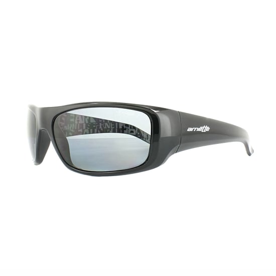 Arnette Sunglasses Hot Shot 4182 214981 Polished Black Graphics Inside Grey Polarized