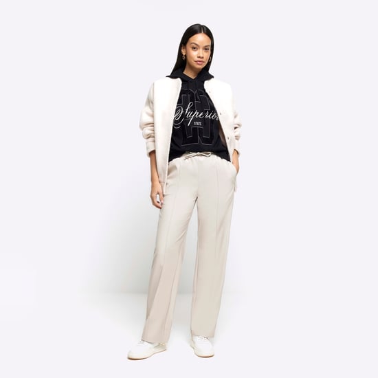 River Island Womens Hoodie Black Embroidered