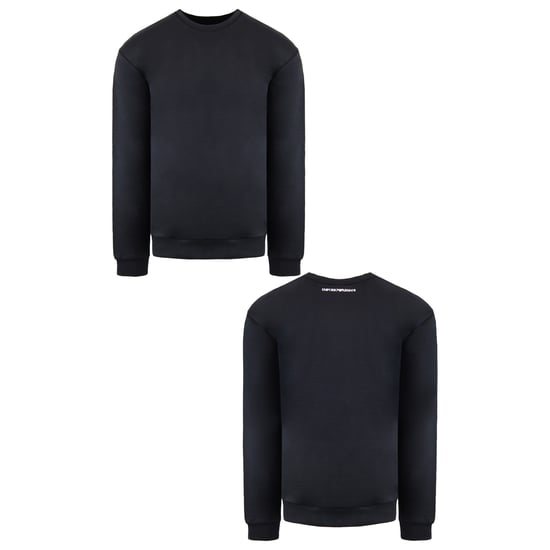 Emporio Armani Mens Washed Black Sweater - Image 3