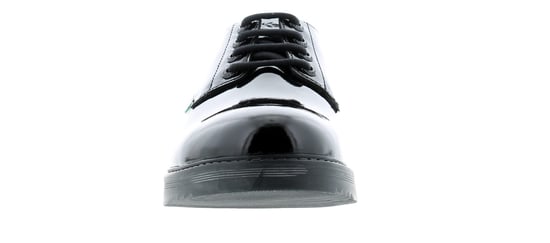 Women's Kickers Finley Lace Up Patent Shoes in Black - Image 3