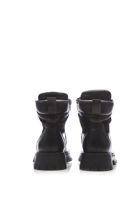 'Sh Anello' Black Leather Lace Up Boots