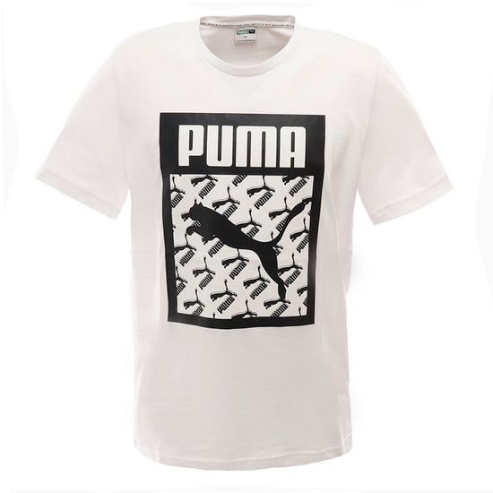 Puma Logo Fill Mens White T-Shirt