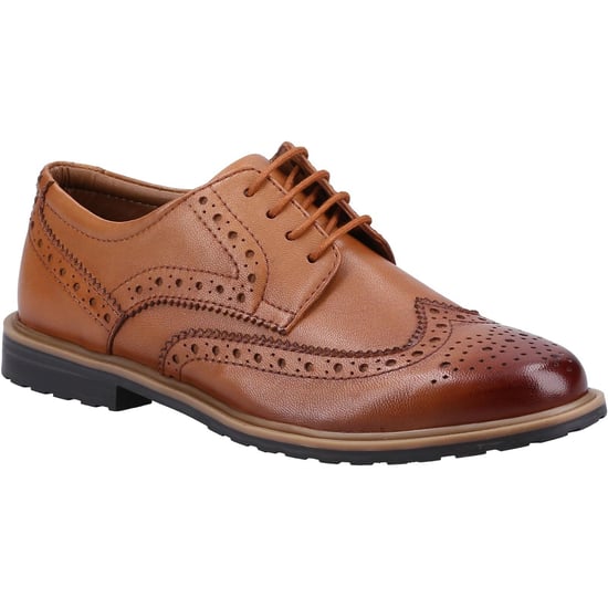 Hush Puppies Meisjes Verity Leren Brogues (Tan) - Image 1