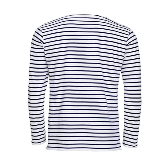 SOLS Heren Marine T-Shirt met lange mouwen (Wit/Zwaar) - Image 3
