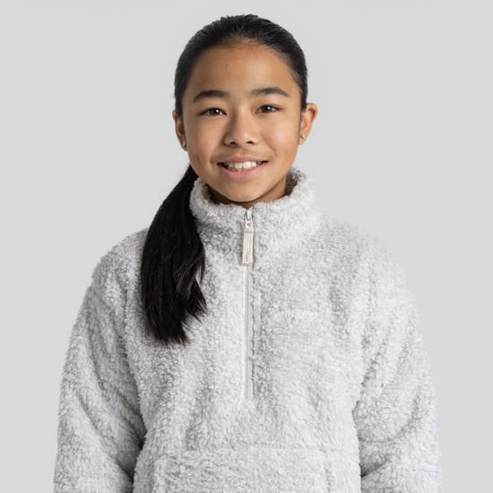 Craghoppers Girls Laune Half Zip Hooded Borg Fleece Jacket