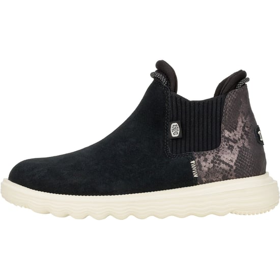 HEYDUDE Branson Novelty Leather Women's Black/Snake Boots - Image 5