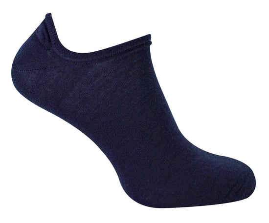 Mens Merino Wool Low Cut Socks | Steven | No Show Warm Footsies Socks - Navy