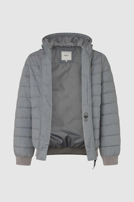 Pepe Jeans Tomek Padded Full Zip Hooded Jacket Grey