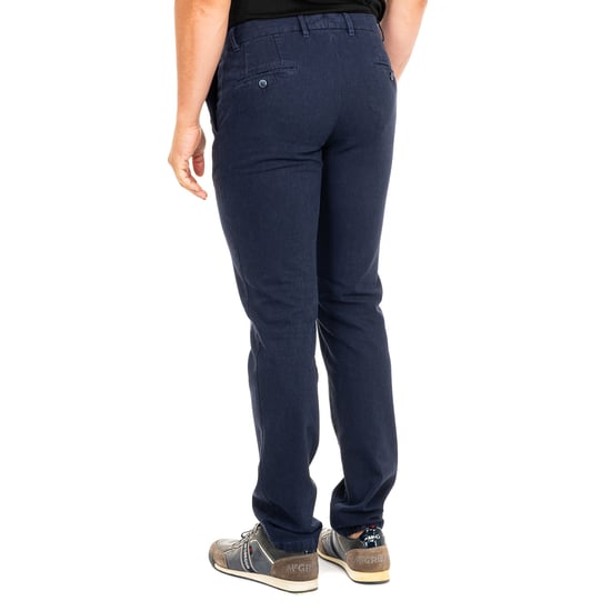 Men's long trousers with straight cut hems KMTA01